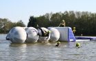 Aqua park activity at Allerthorpe Lakeland Park 